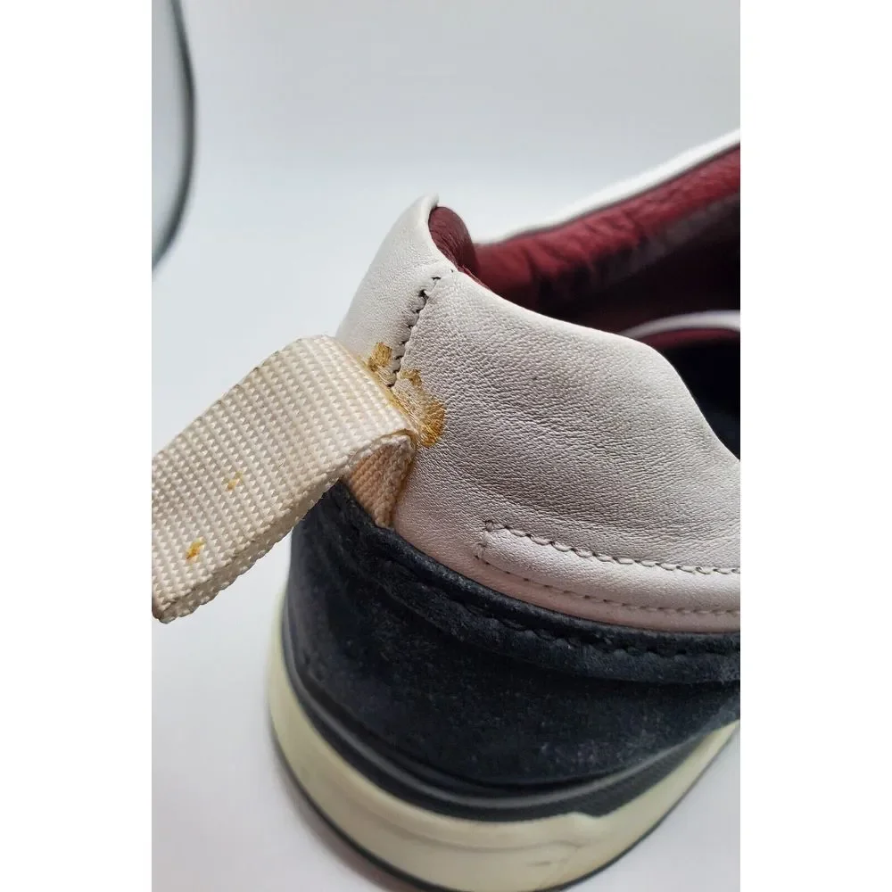 Sepol Luxury Hand Made Leather Sneakers‎ Men's 42 8.5 White Gray Black